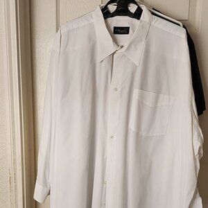 Men's White Long-Sleeve Dress Shirt